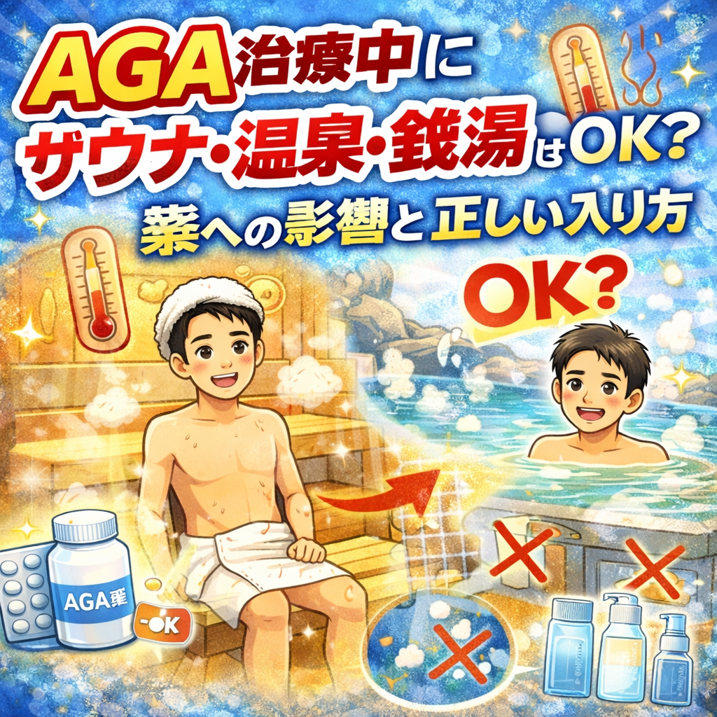 AGA治療中にサウナ・温泉・銭湯はOK？薬への影響と正しい入り方