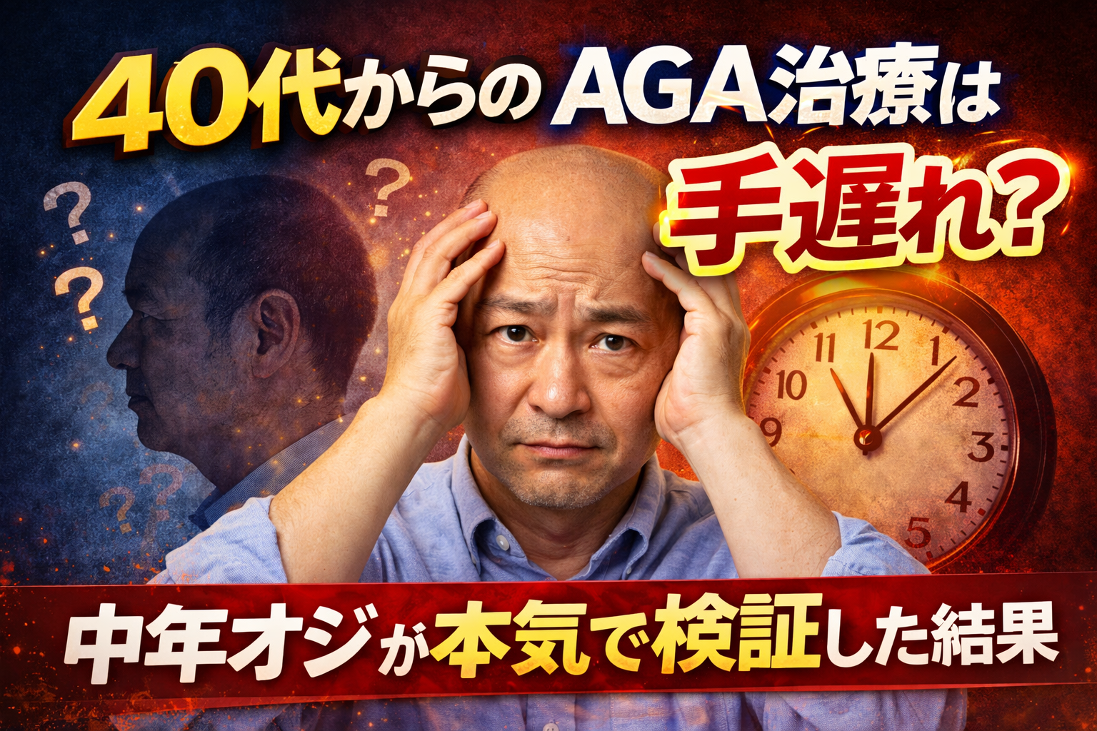 40代からのAGA治療は手遅れ？中年オジが本気で検証した結果