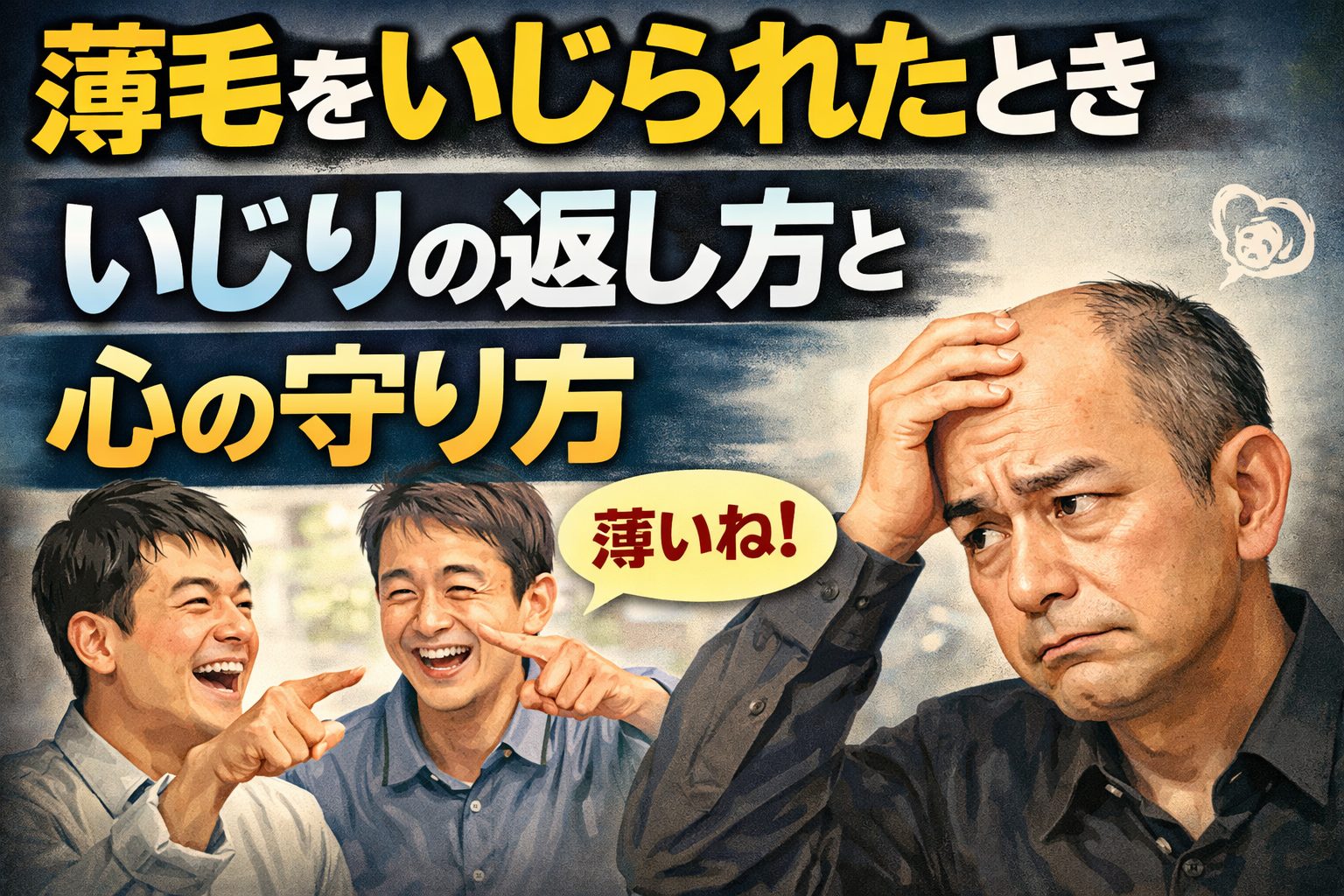 薄毛をいじられたとき、どう対処すればいい？返し方と心の守り方