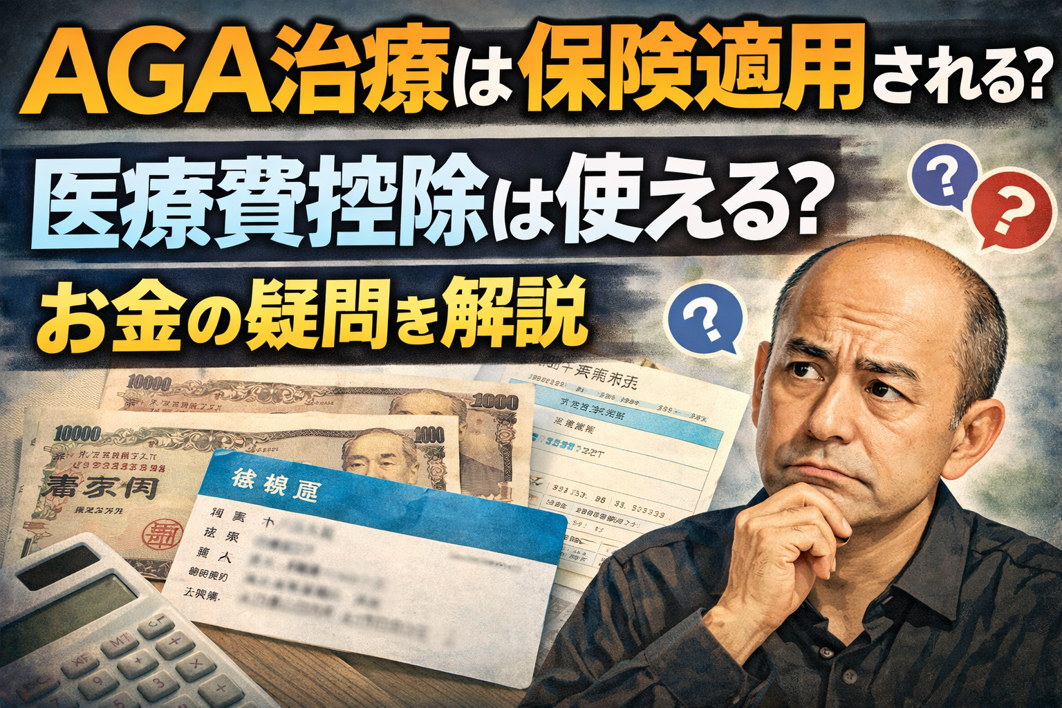 AGA治療は保険適用される？医療費控除は使える？お金の疑問を解説