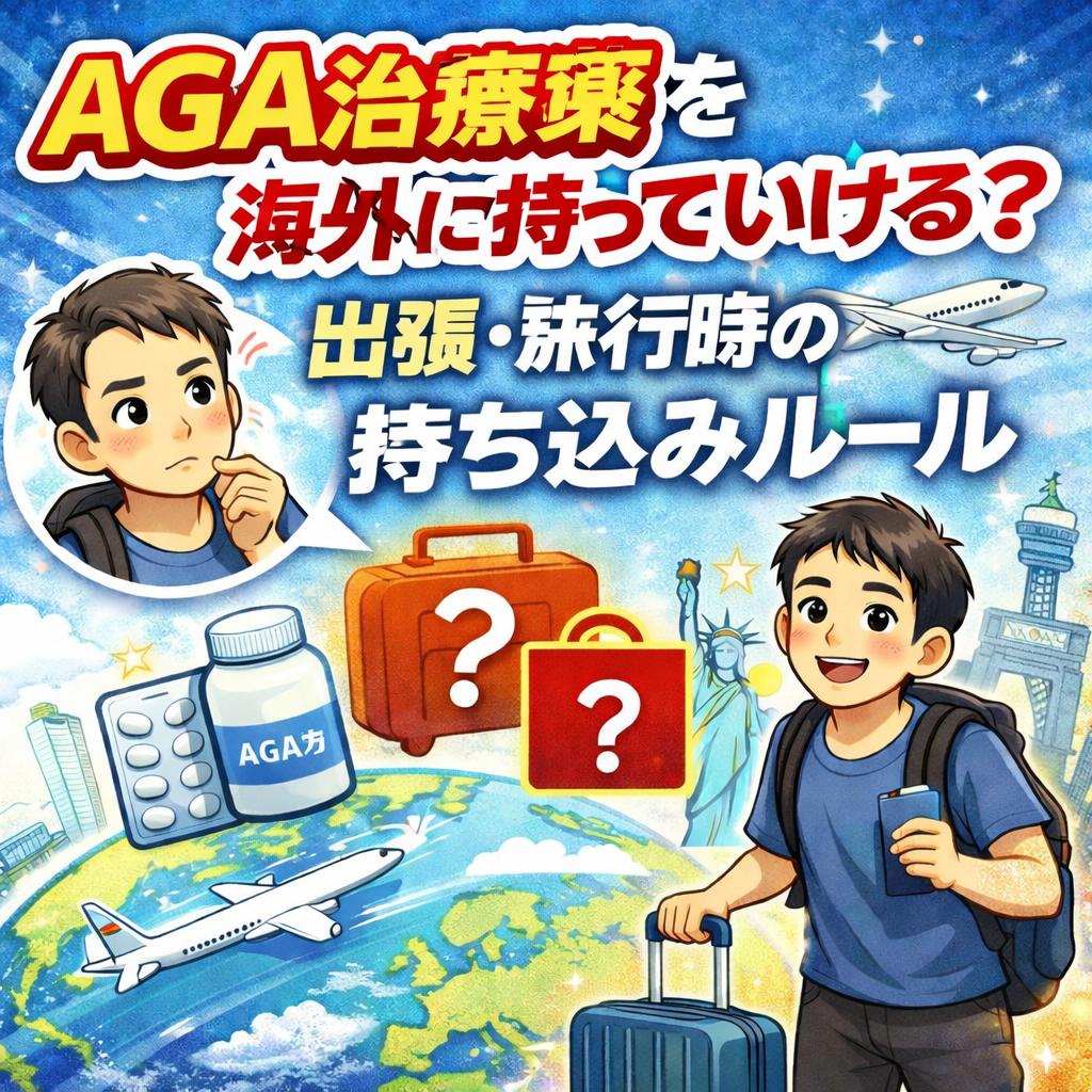 AGA治療薬を海外に持っていける？出張・旅行時の持ち込みルール を選択 AGA治療薬を海外に持っていける？出張・旅行時の持ち込みルール