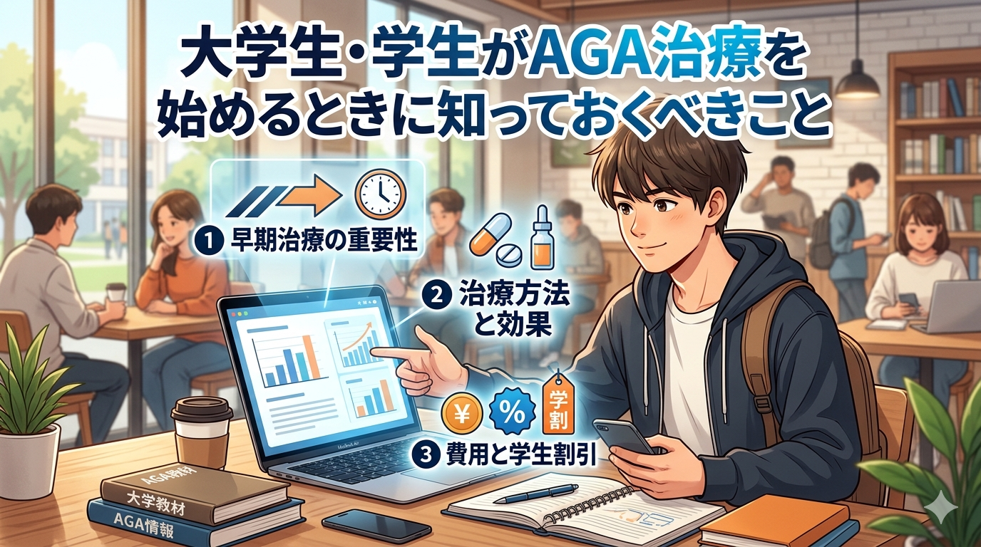 大学生・学生がAGA治療を始めるときに知っておくべきこと