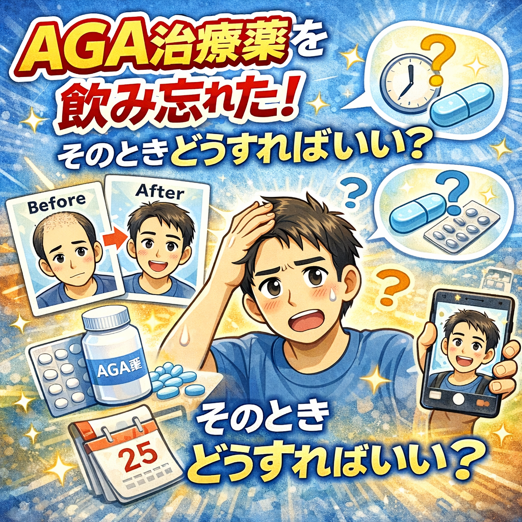 AGA治療薬を飲み忘れた！そのときどうすればいい？