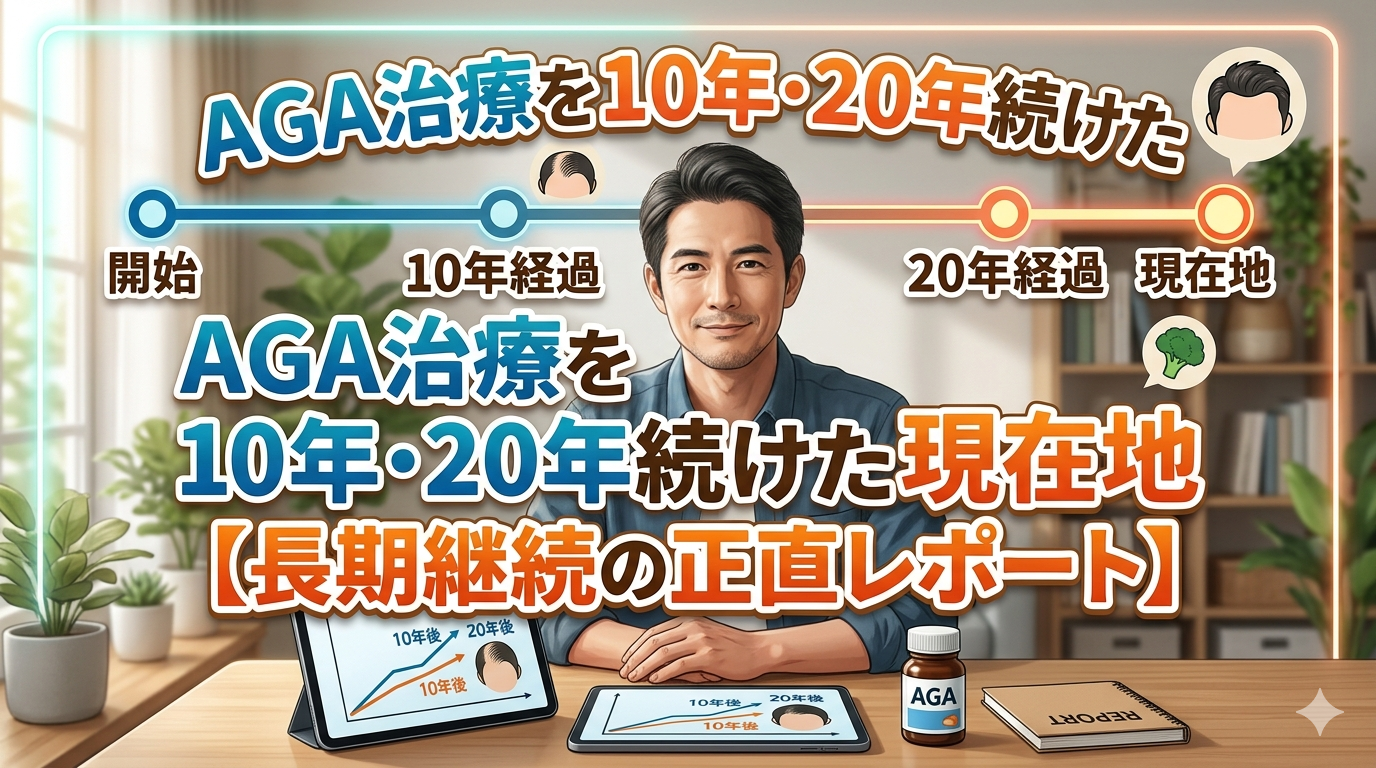 AGA治療を10年・20年続けた現在地【長期継続の正直レポート】