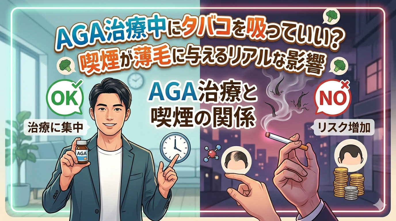 AGA治療中にタバコを吸っていい？喫煙が薄毛に与えるリアルな影響